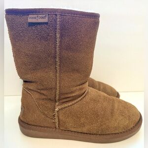 Minnetonka Tan Camel Suede Winter Boots - Size 6